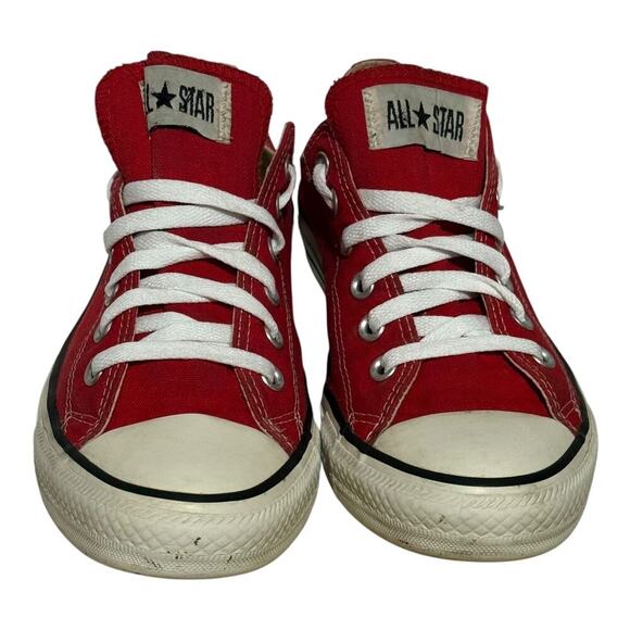 Converse Chuck Taylor All Star Red Low Top Canvas Sneakers Women's Size 8 Shoes - Picture 4 of 8